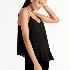 Rachel Roy Black Top Cami Remi Check size S M L